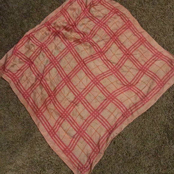 Burberry Pink Nova Check Silk Neck Scarf Tie - Picture 3 of 3